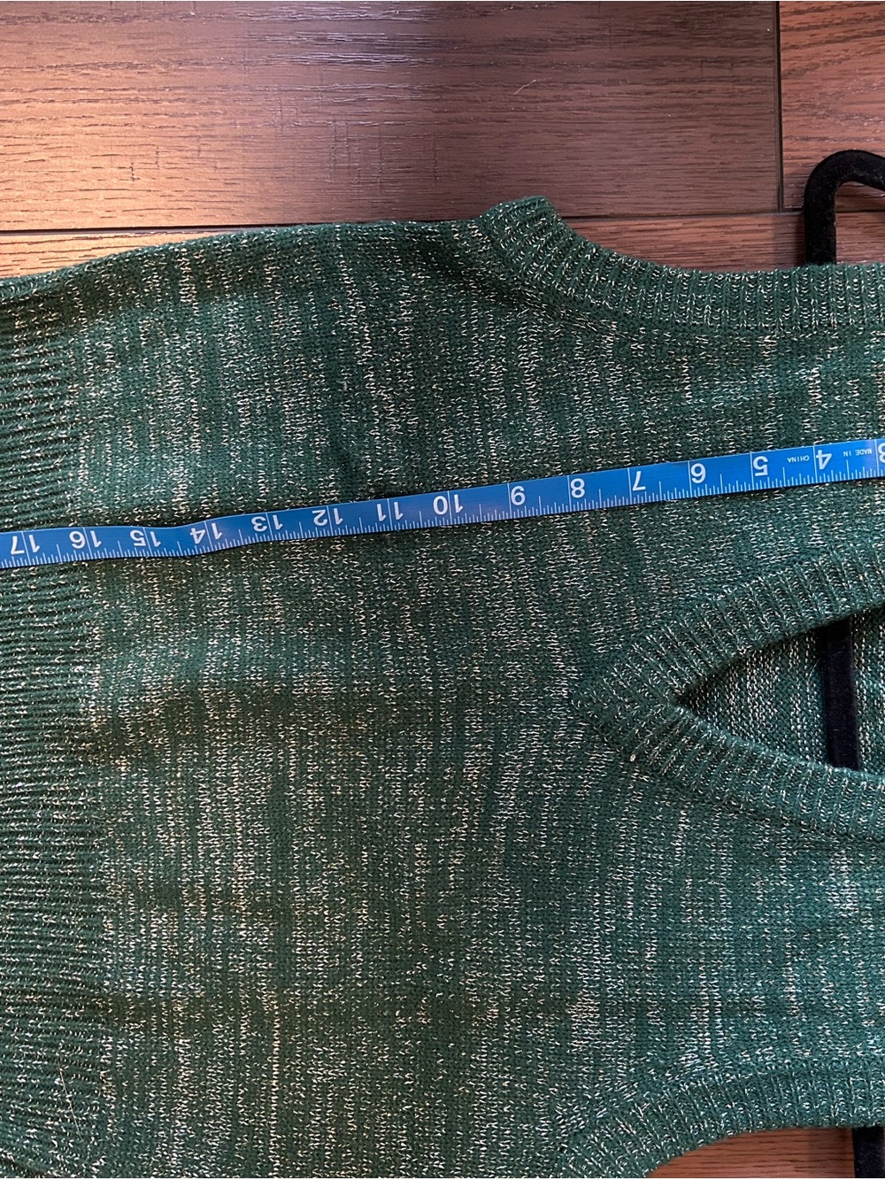Vintage Bandini Green Knit Sweater Vest, V-Neck Sleeveless Metallic Speckled M - Picture 6 of 6
